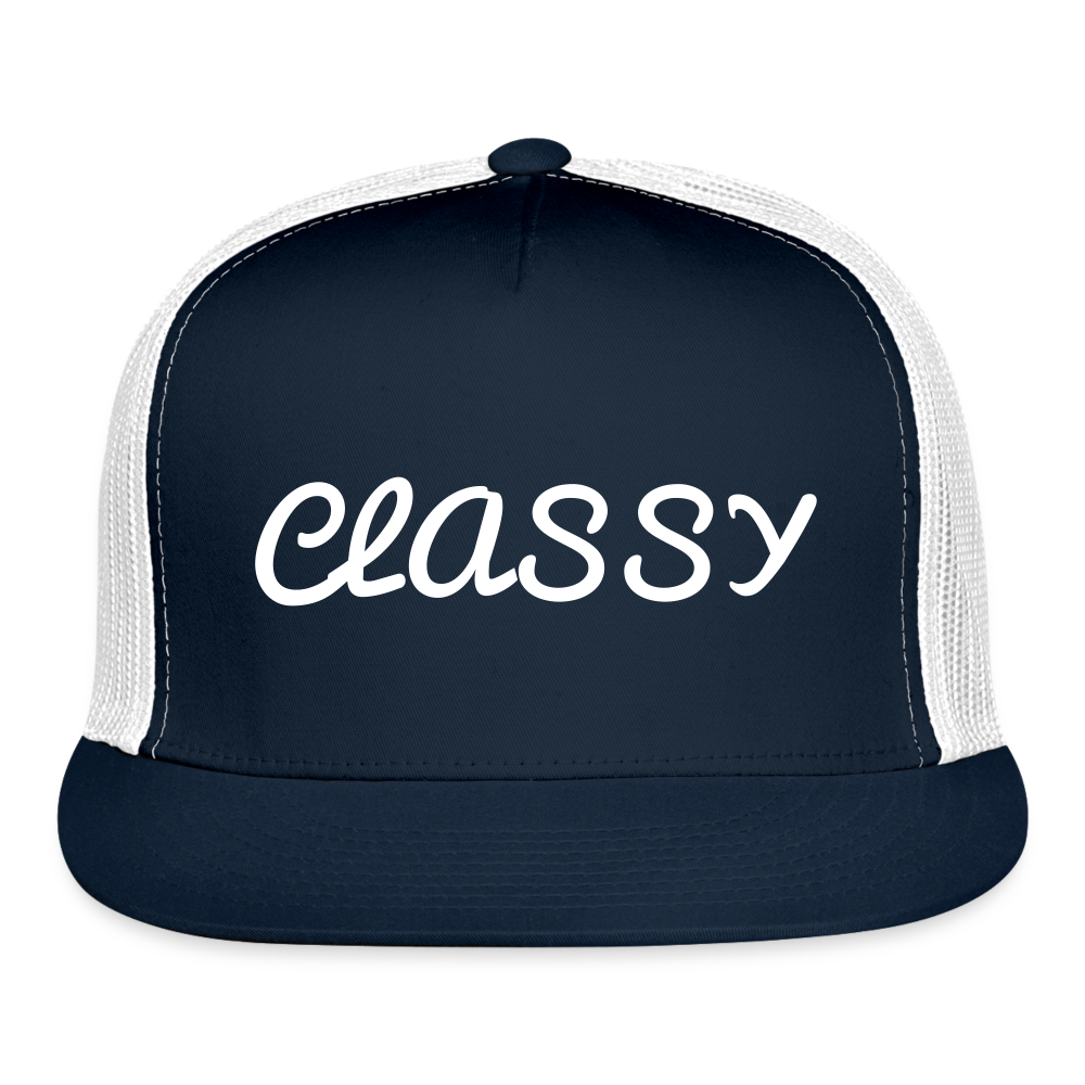 Classy Trucker Cap - navy/white